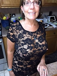 Desirable  old mademoiselle is taking off her underwear for fun